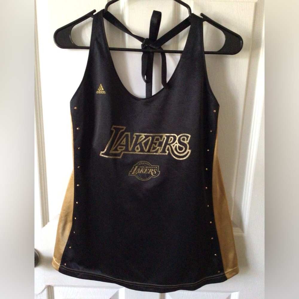 Adidas LA Lakers Black and Gold halter Tank Top